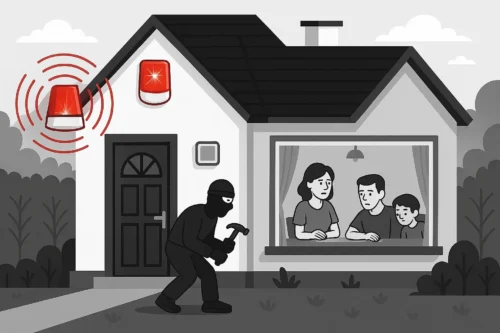 Alarm do domu chroni przed włamaniem.