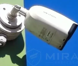 Kamera na elewacji budynku firmy w Zgierzu.