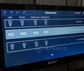 Sterowanie oświetleniem zewnętrznym z manipulatora dotykowego Satel Integra Sterowanie oświetleniem zewnętrznym z manipulatora dotykowego Satel Integra