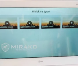 Monitor 10" Hikvision z systemem Android z podglądem czterech paneli wideodomofonowych