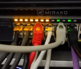 Zarządzalny przełącznik sieciowy Netgear pracujący w instalacji LAN